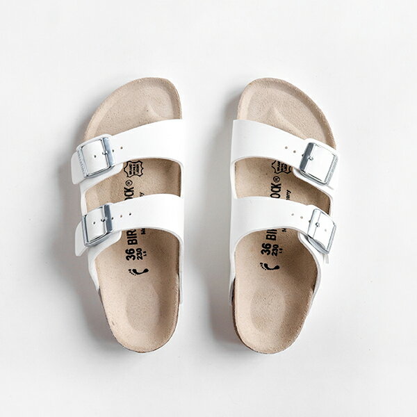 BIRKENSTOCK ビルケンシュトックArizona Sandal White/Birko-Flor Narrow Fitアリゾナ サンダル ホワイト ビルコフロー ナローフィット [Casual]